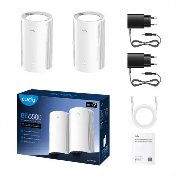 Cudy BE6500 2.5G Mesh Wi-Fi 7 sistema – 2 vnt.