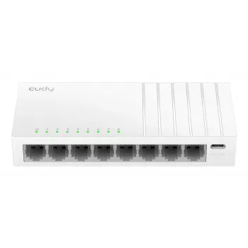 CUDY GS108U 8-Port Gigabit Unmanaged Switch, Metal Housing, USB-C Powered