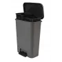 CURVER Decobin Duo pedalinis šiukšlių kibiras 23+23L tamsiai pilkas/juodas