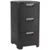 CURVER Infinity Recycled Knygų lentyna su 3 stalčiais, 3x14L, tamsiai ruda