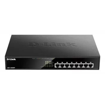 D-Link DGS-1008MP-RFB 8 prievadų stalinis Gigabit PoE+ komutatorius