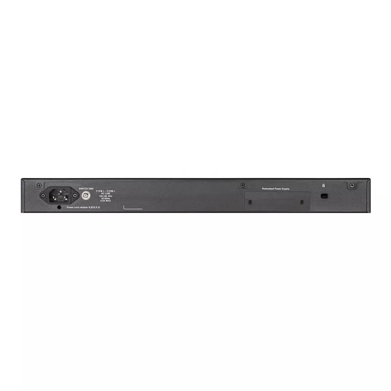 D-Link DGS-1520-52MP 52 prievadų Gigabit PoE+ valdomas jungiklis su 4 SFP+ 10G aukštutinėmis jungtimis, montuojamas į stelažą