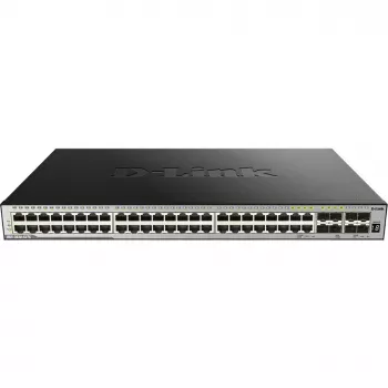 D-Link DGS-3630-52TC L3 valdomas krovimo jungiklis - 48x Gigabit + 4x 10G SFP+, skirtas montuoti į stelažą