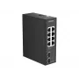 D-Link DIS-100G-10 - 10 prievadų gigabitas pramoninis nevaldomas jungiklis, 8x RJ45 + 2x SFP