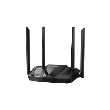 DAHUA AC12 AC1200 dviejų dažnių Gigabit belaidis maršrutizatorius, Wi-Fi 5, 4x LAN, juodas
