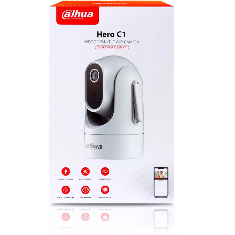 DAHUA H2C 2MP PT IR kupolinė Wi-Fi kamera su dvipusiu garsu