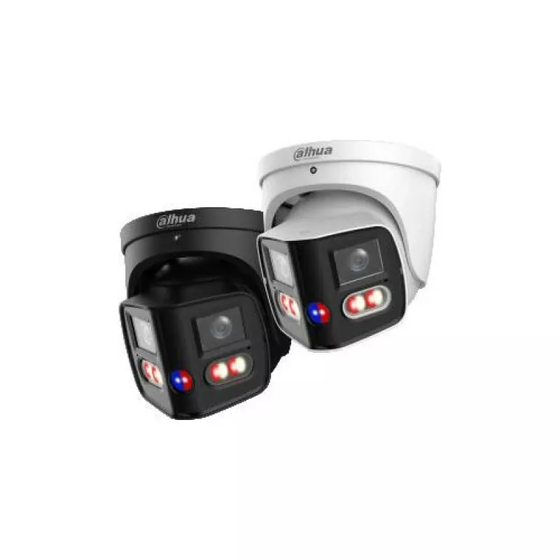 Dahua IPC-PDW31259-A180-AS-PV-0280B TIOC Duo 5MP panoraminė IP kamera su 180° vaizdu, Wi-Fi, aktyvi atgrasymo sistema, IP67