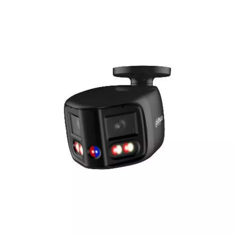 DAHUA IPC-PFW31259S-A180-E2-AS-PV-0280B-BLACK 5MP dviejų objektyvų panoraminė IP kamera su aktyviu atgrasymu, juoda