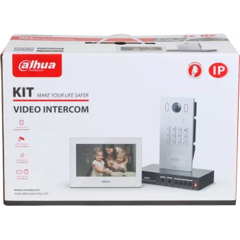 DAHUA KTP05(F) 2 laidų IP vaizdo domofono rinkinys su 7 inch jutikliniu ekranu vidaus monitoriumi, 2MP lauko stotimi ir maitinimo šaltiniu