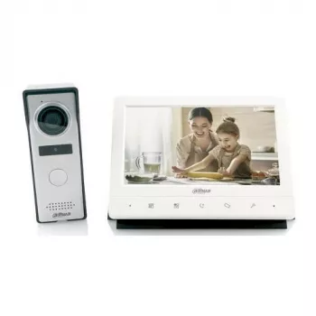Dahua Technology KTA02 Vaizdo durų telefono rinkinys – 7 colių vidinis monitorius, 1MP lauko stotis, 4 laidų analoginė domofono sistema