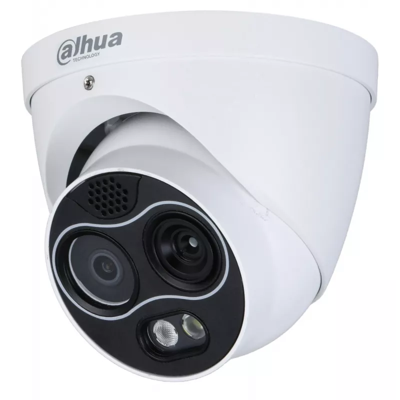Dahua TPC-DF1241-TB3F4-DW-S8-V1 Dviejų spektrų terminė ir matomo vaizdo IP kamera, 4MP, 256x192 terminė, IP67, IK10