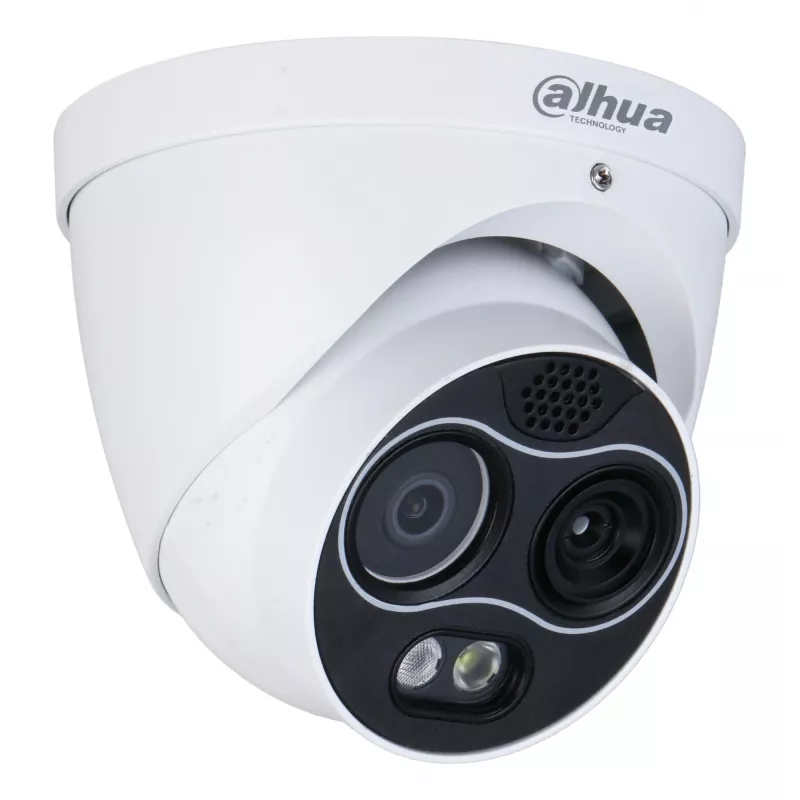 Dahua TPC-DF1241-TB3F4-DW-S8-V1 Dviejų spektrų terminė ir matomo vaizdo IP kamera, 4MP, 256x192 terminė, IP67, IK10