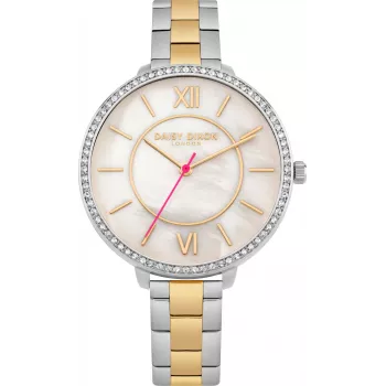 Moterinis laikrodis Daisy Dixon DD088SGM su kvarciniu analoginiu mechanizmu, 36 mm, sidabrinis, nerūdijančio plieno tinklelis