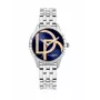 Daisy Dixon Women's DD105SM Analogue Quartz Watch 35mm Silver Dial Grey Faux Leather Strap