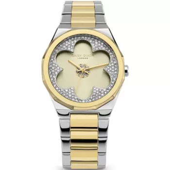Daisy Dixon Women's DD168SGM Quartz Analogue Watch 36mm Rose Gold Grey Faux Leather