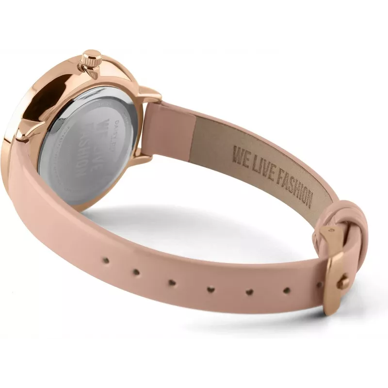 Daisy Dixon Women's Quartz Analog Watch DD088PRG - 36mm Rose Gold Dial, Pink Leather Strap