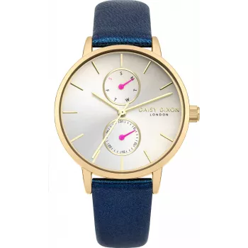 Daisy Dixon Women's Watch DD086UG 36mm Quartz Analogue Silver Dial Grey Leather Strap