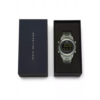 DANIEL WELLINGTON Classic 42mm Nerūdijančio Plieno Laikrodis su Juodu Odiniu Dirželiu - Rožinio Aukso Korpusas, Šviesiai Smėlio Spalvos Ciferblatas, Japoniškas Kvarcas