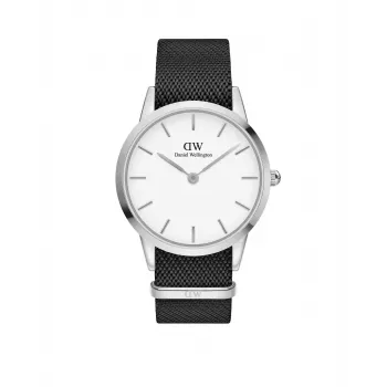 DANIEL WELLINGTON Classic Men's Watch DW00100677 40mm Rose Gold Stainless Steel Case Eggshell White Dial Black Leather Strap