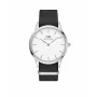DANIEL WELLINGTON Classic Men's Watch DW00100677 40mm Rose Gold Stainless Steel Case Eggshell White Dial Black Leather Strap