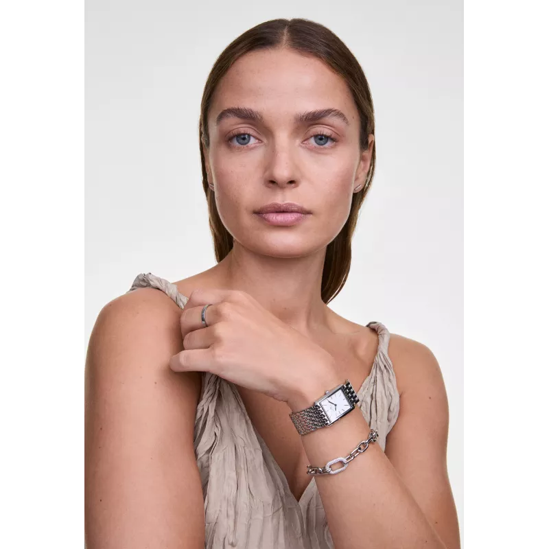 Daniel Wellington Classic Petite 32mm moteriškas laikrodis - rožinio aukso tinklelio apyrankė - DW00100706
