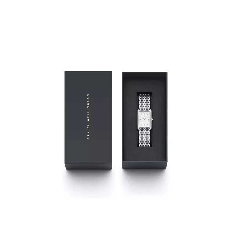 Daniel Wellington Classic Petite 32mm moteriškas laikrodis - rožinio aukso tinklelio apyrankė - DW00100706