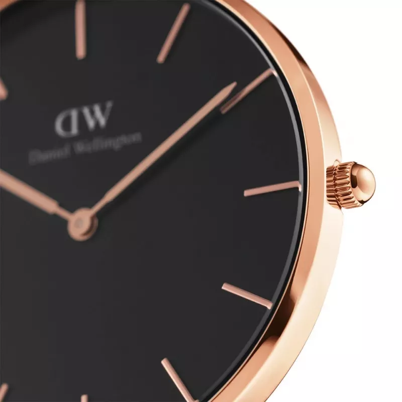 DANIEL WELLINGTON Classic Petite Moteriškas Laikrodis 36mm Rožinis Auksas Nerūdijančio Plieno Tinklelis DW00100303
