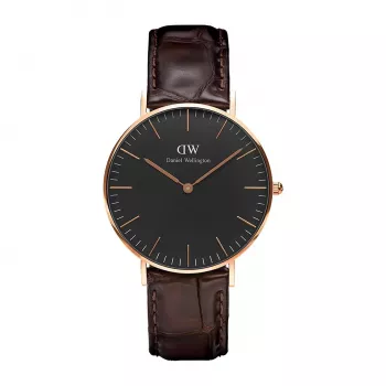 DANIEL WELLINGTON Classic Petite Moteriškas Laikrodis 36mm Rožinis Auksas Nerūdijančio Plieno Tinklelis DW00100140