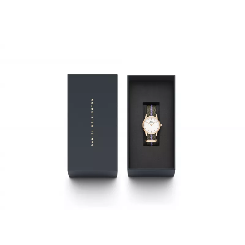 DANIEL WELLINGTON Petite Lumine Moteriškas Laikrodis 28mm Auksinis Nerūdijančio Plieno Tinklelis DW00100680