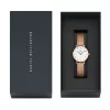DANIEL WELLINGTON Petite Lumine Moteriškas Laikrodis 28mm Rožinio Aukso Nerūdijantis Plienas Baltas Perlų Motinos Ciferblatas