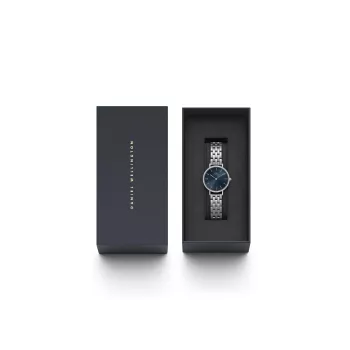 DANIEL WELLINGTON Petite Lumine moteriškas laikrodis 28mm sidabrinis nerūdijantis plienas DW00100664