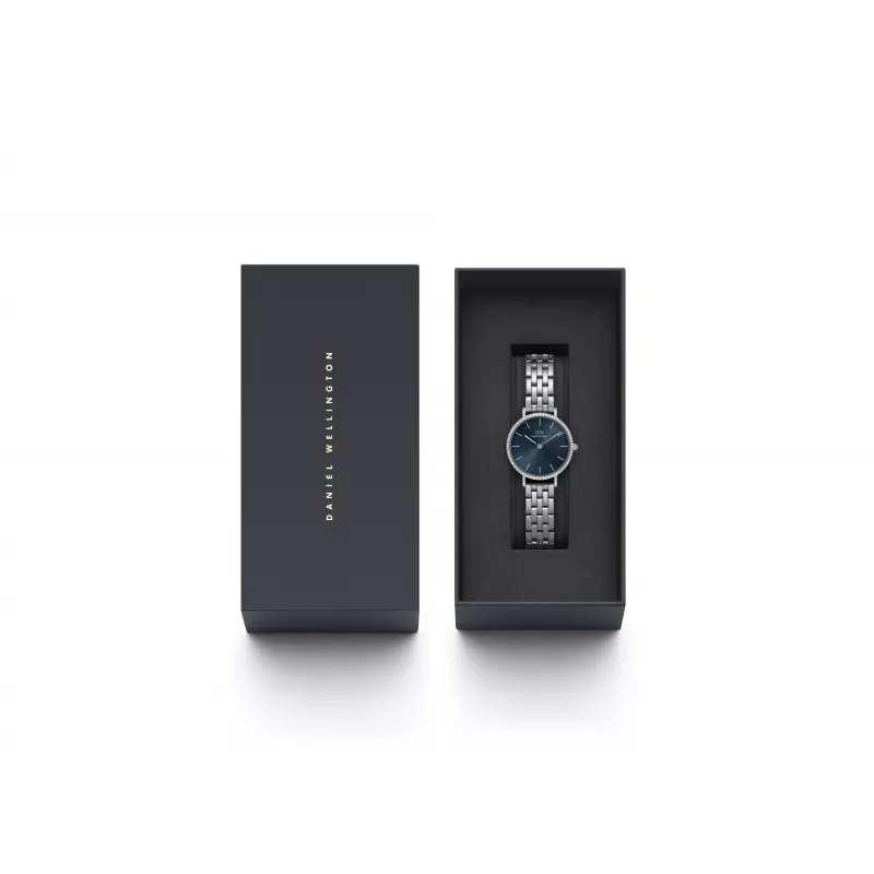 DANIEL WELLINGTON Petite Lumine moteriškas laikrodis 28mm sidabrinis nerūdijantis plienas DW00100664