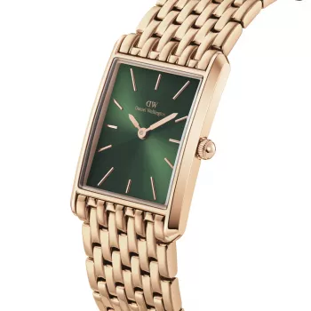 DANIEL WELLINGTON Petite Lumine Moteriškas Laikrodis 32mm Rožinis Auksas Nerūdijantis Plienas Tinklelis DW00100704