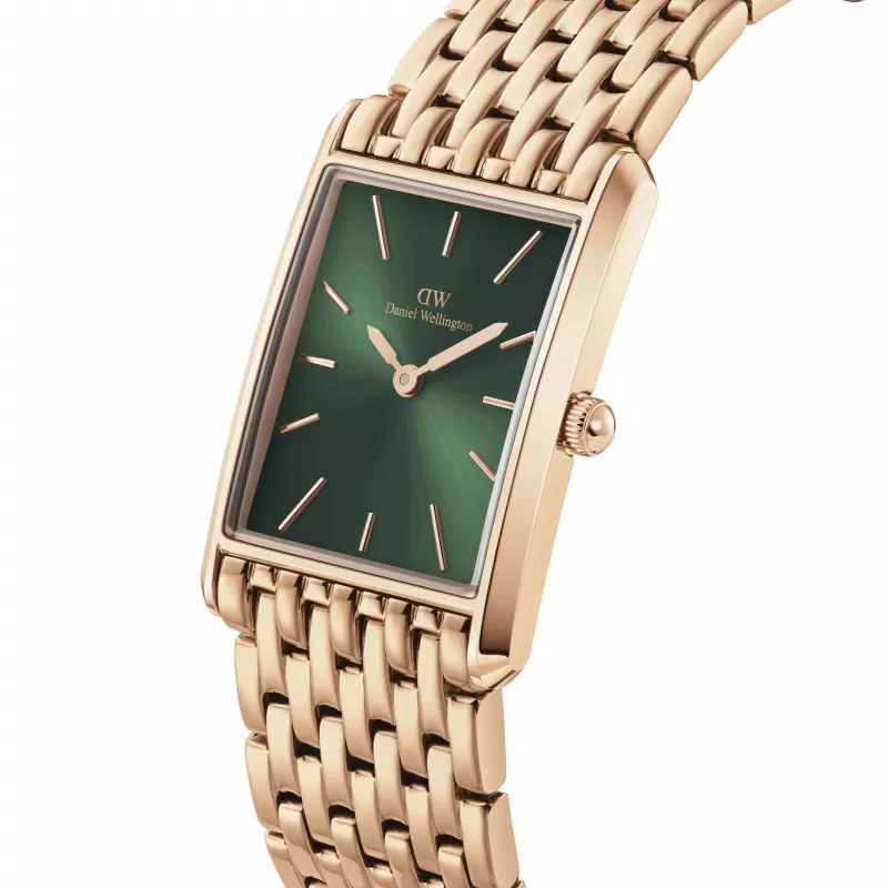 DANIEL WELLINGTON Petite Lumine Moteriškas Laikrodis 32mm Rožinis Auksas Nerūdijantis Plienas Tinklelis DW00100704