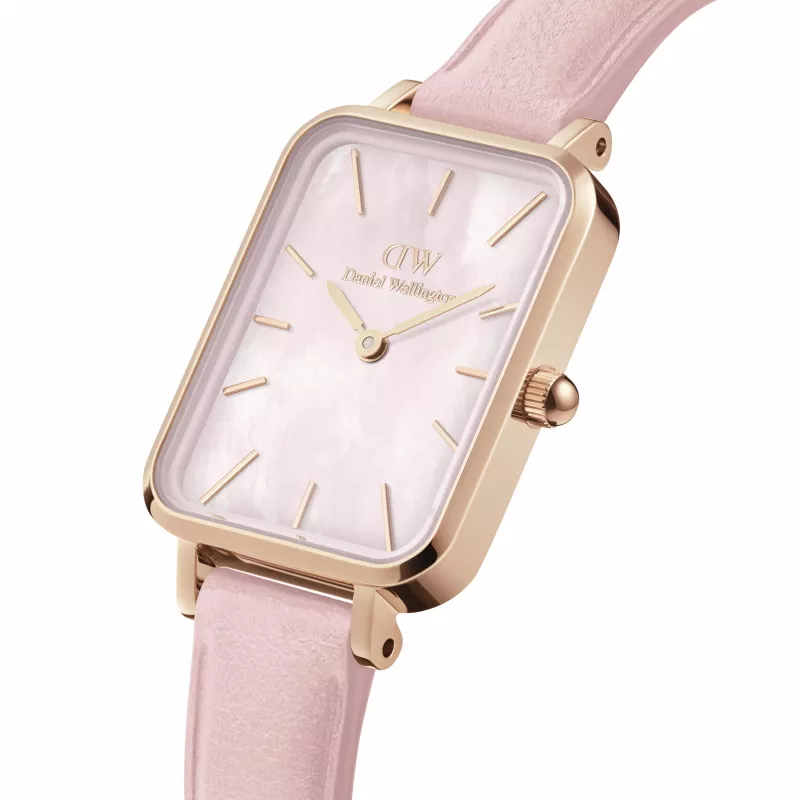 DANIEL WELLINGTON Petite Lumine Moteriškas Laikrodis DW00100636 20mm Rožinio Aukso Tinklinė Apyrankė