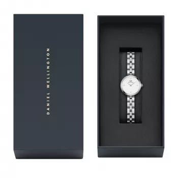 DANIEL WELLINGTON Petite Lumine Moteriškas Laikrodis DW00100716 22mm Sidabrinis Nerūdijančio Plieno Tinklelis