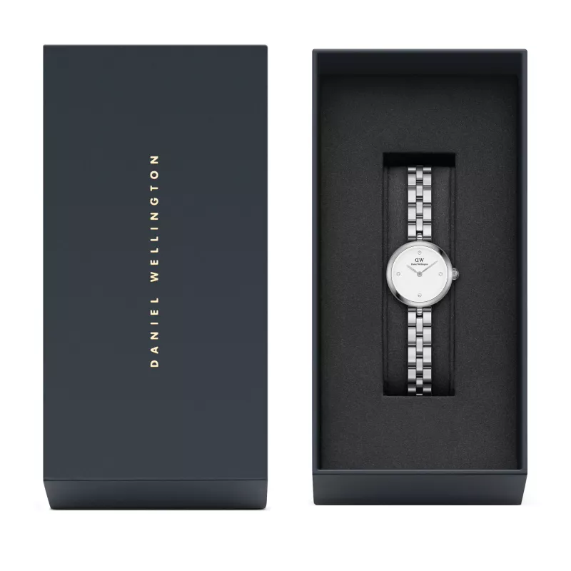 DANIEL WELLINGTON Petite Lumine Moteriškas Laikrodis DW00100716 22mm Sidabrinis Nerūdijančio Plieno Tinklelis