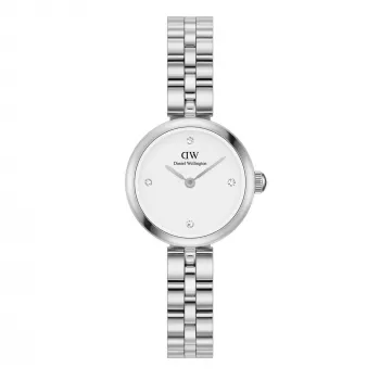 DANIEL WELLINGTON Petite Lumine Moteriškas Laikrodis DW00100716 22mm Sidabrinis Nerūdijančio Plieno Tinklelis
