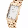 DANIEL WELLINGTON Petite Melrose Moteriškas Laikrodis 35mm Rožinis Auksas Nerūdijantis Plienas Tinklelis DW00100702