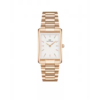 DANIEL WELLINGTON Petite Melrose Moteriškas Laikrodis 35mm Rožinis Auksas Nerūdijantis Plienas Tinklelis DW00100702