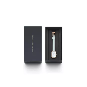 DANIEL WELLINGTON Quadro Mini Moteriškas Laikrodis DW00100638 - Rožinis Auksas, 20mm