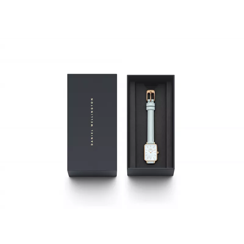 DANIEL WELLINGTON Quadro Mini Moteriškas Laikrodis DW00100638 - Rožinis Auksas, 20mm