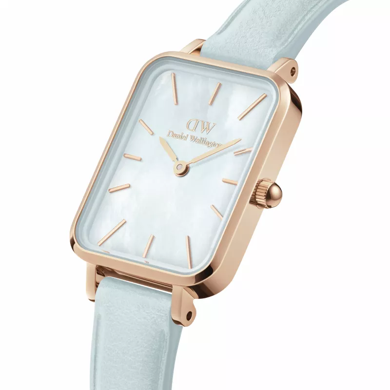 DANIEL WELLINGTON Quadro Mini Moteriškas Laikrodis DW00100638 - Rožinis Auksas, 20mm