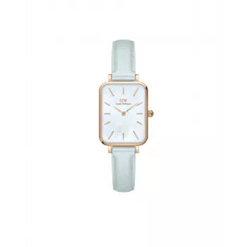 DANIEL WELLINGTON Quadro Mini Moteriškas Laikrodis DW00100638 - Rožinis Auksas, 20mm