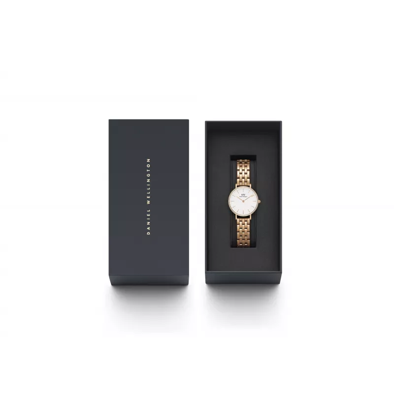 DANIEL WELLINGTON Quadro Mini Moteriškas Laikrodis DW00100666 28mm Rožinis Auksas