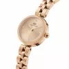 Daniel Wellington Quadro Moteriškas Laikrodis 22mm Rožinio Aukso Nerūdijančio Plieno Korpusas Juodas Odinis Dirželis DW00100720