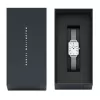 DANIEL WELLINGTON Quadro Moteriškas Laikrodis 26mm Rožinis Auksas Nerūdijantis Plienas Juoda Oda DW00100690