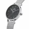 DANIEL WELLINGTON Quadro Moteriškas Laikrodis 28mm Rožinis Auksas Nerūdijantis Plienas Juoda Oda DW00100661
