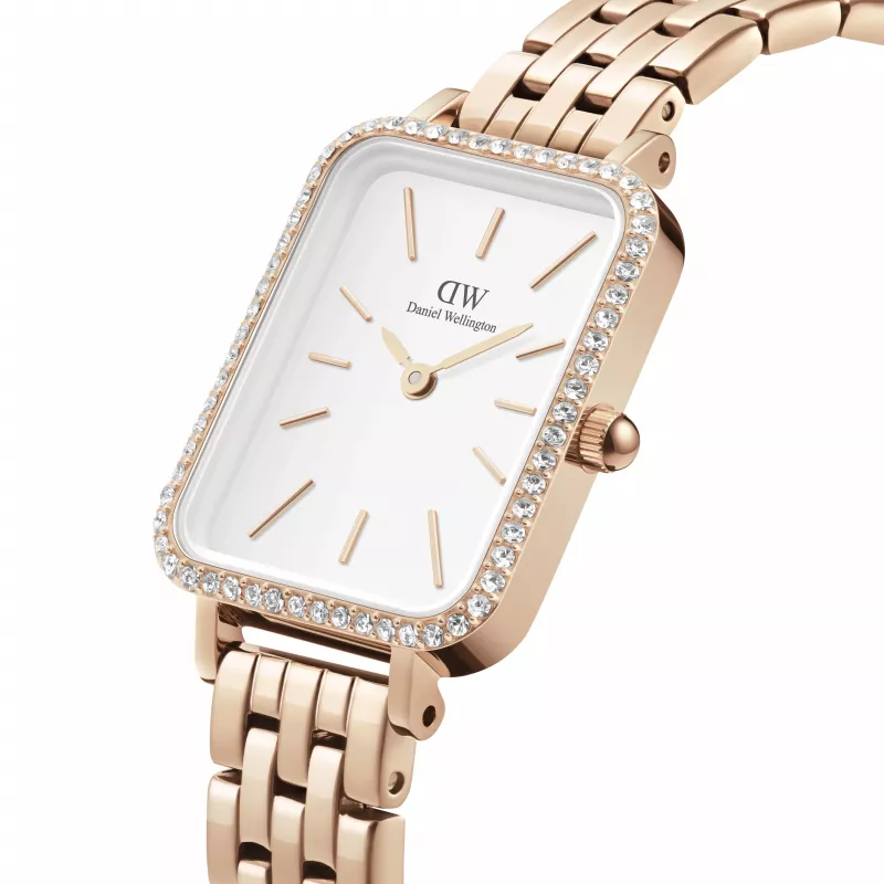 DANIEL WELLINGTON Moteriškas Laikrodis DW00100672 20mm Rožinis Auksas Nerūdijantis Plienas Tinklelis