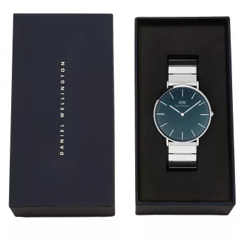 DANIEL WELLINGTON Moteriškas laikrodis DW00100776 (40mm) - Classic Petite Ashfield - Rožinio aukso nerūdijančio plieno tinklelis